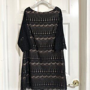Jessica Howard Black Lace Cocktail Dress - Size 16 - NWOT